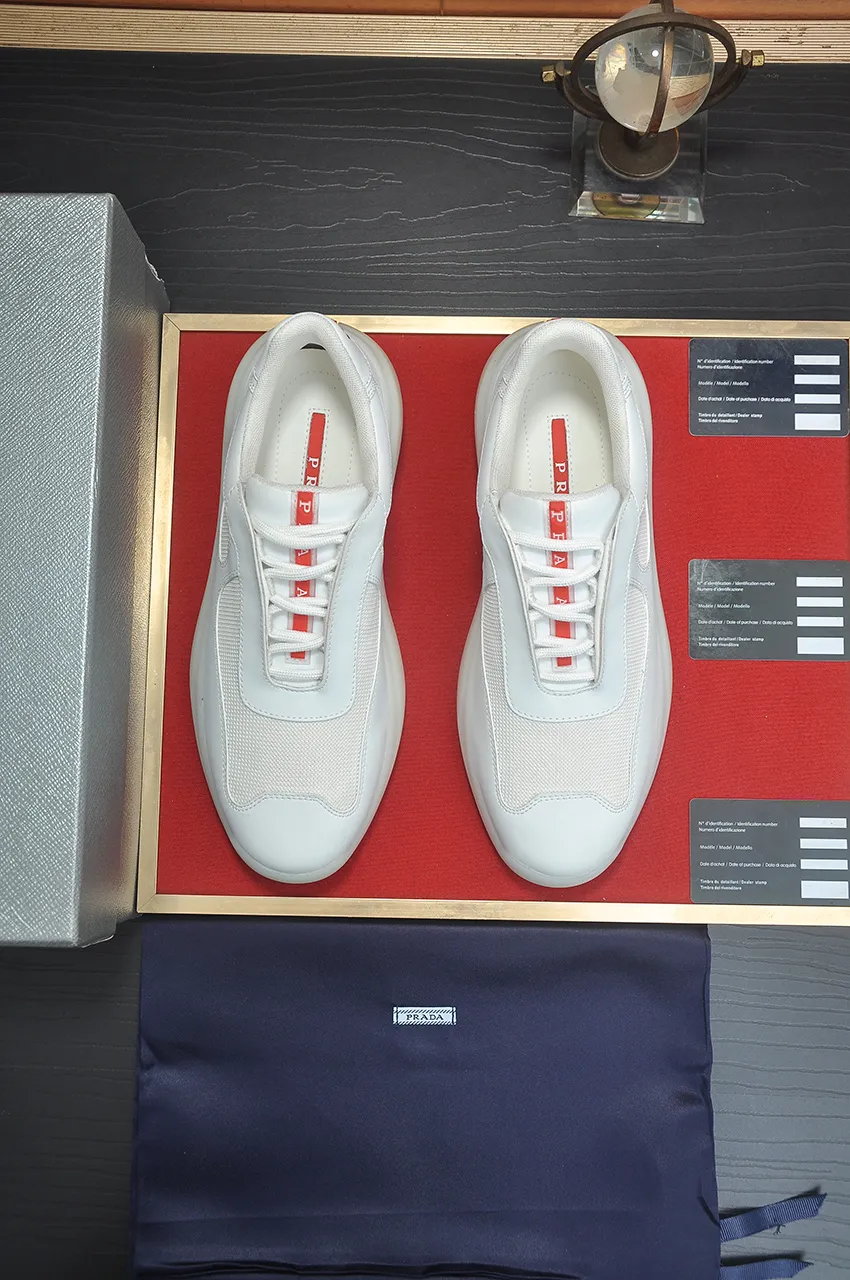 Men's shoes 💰580💶 [PRADA] Top original items, new seasonal styles, high-quality original items, top-grade high-mercerized cowhide combined with original breathable fabric + imported glue, imported stretch fabric inside with original cowhide feet, original thick outsole! Quality guaranteed! Code 38-45 (45 customized)